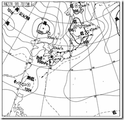 台風9号が横断コースなので季節が進むみたい