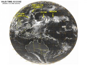 台風9、10、11号ともうひとつ?